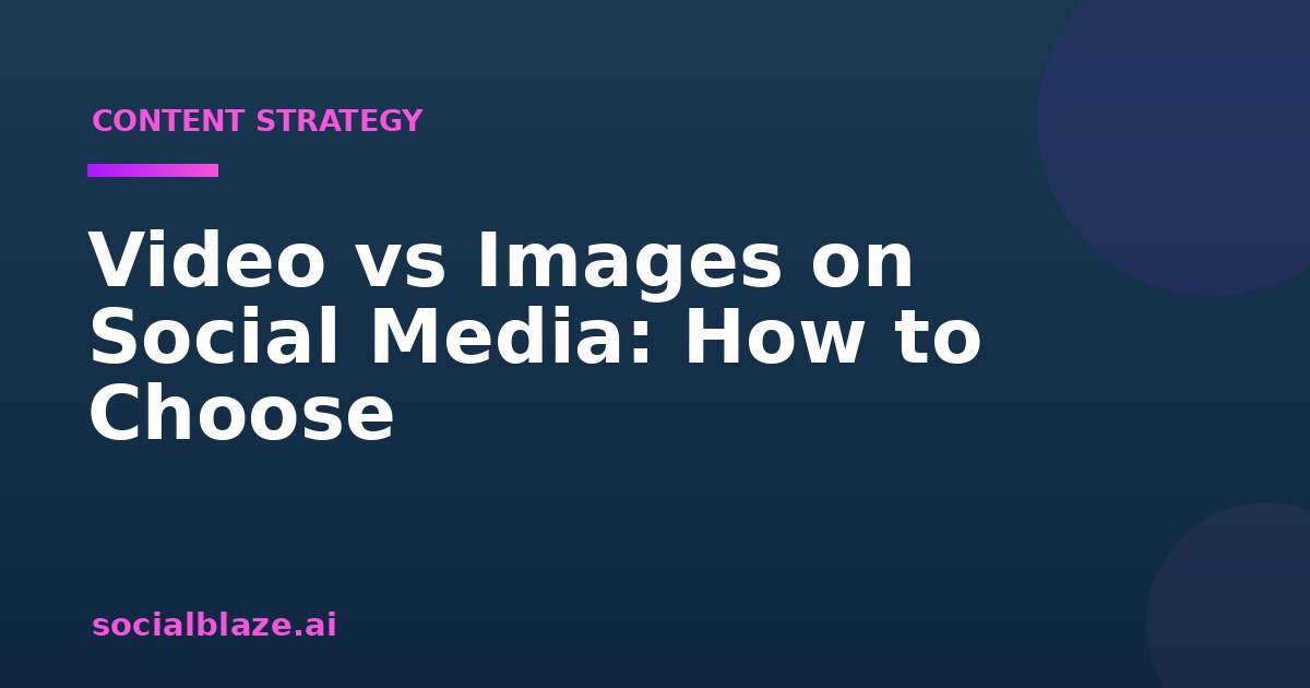 Video vs Images on Social Media: How to Choose