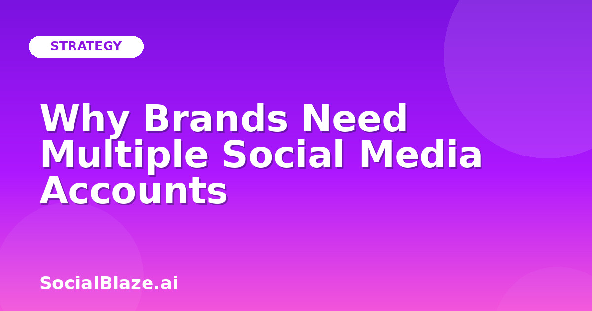 Why Brands Need Multiple Social Media Accounts