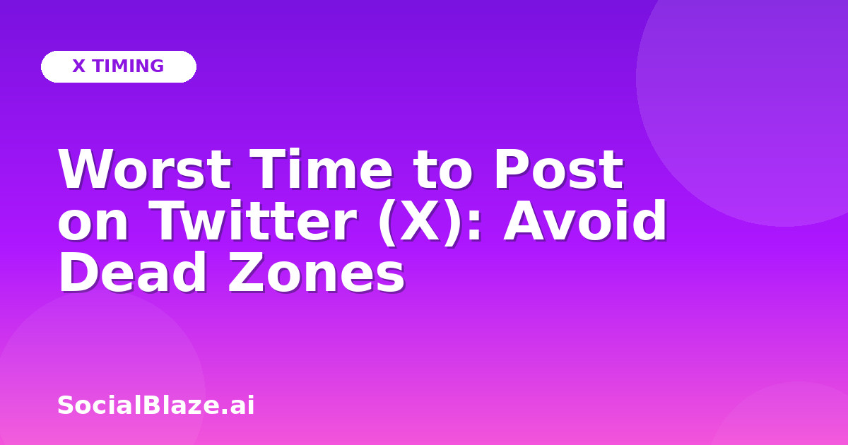 Worst Time to Post on Twitter (X): Avoid Dead Zones