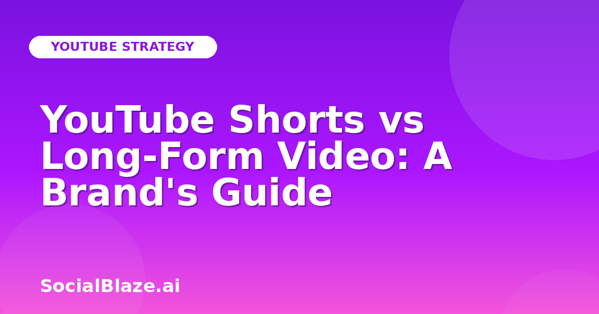 YouTube Shorts vs Long-Form Video: A Brand's Guide