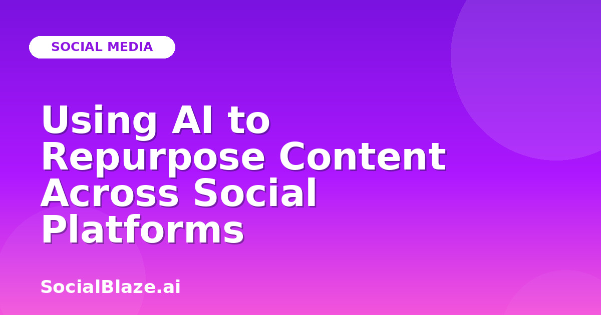 Using AI to Repurpose Content Across Social Platforms