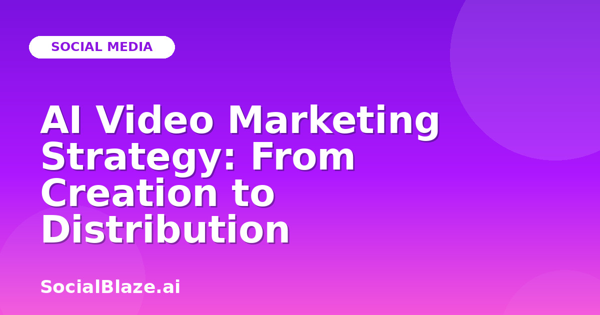 AI Video Marketing Strategy: From Creation to Distribution