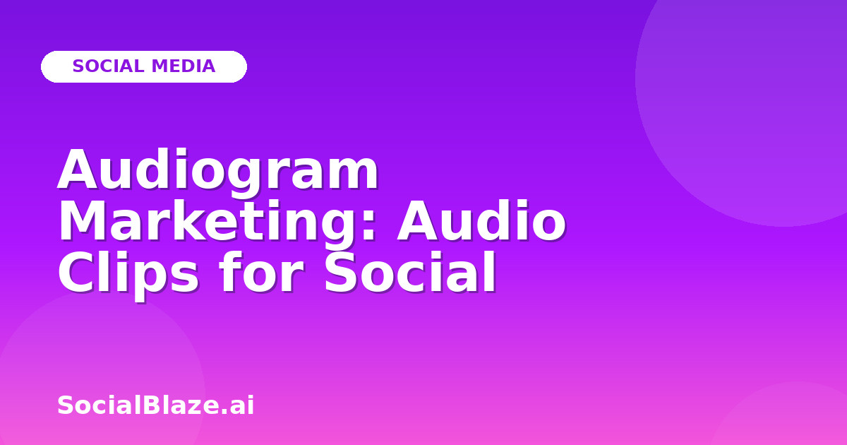 Audiogram Marketing: Audio Clips for Social