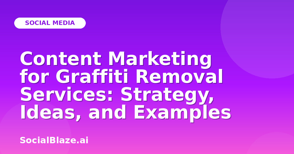 Content Marketing for Graffiti Removal Services: Strategy, Ideas, and Examples