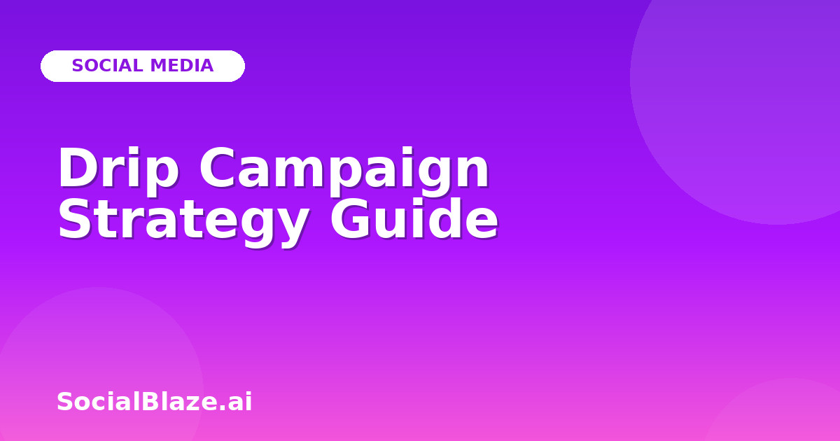 Drip Campaign Strategy Guide