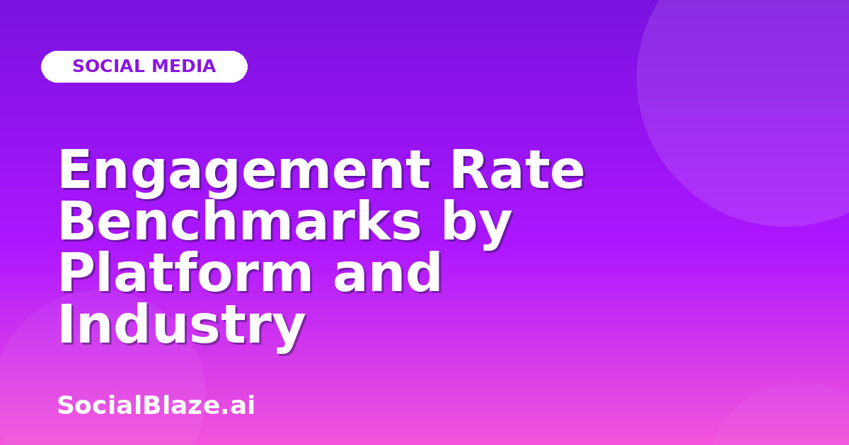 Engagement Rate Benchmarks by Platform and Industry