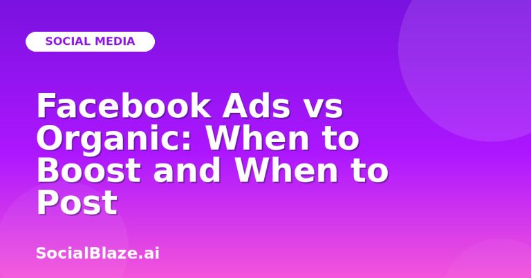 Facebook Ads Vs Organic: When To Boost And When To Post Facebook Ads Vs Organic: When To Boost And When To Post