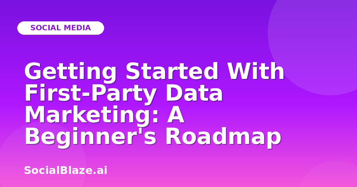 Getting Started With First-Party Data Marketing: A Beginner's Roadmap