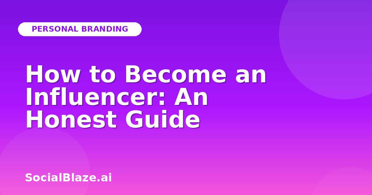 How to Become an Influencer: An Honest Guide