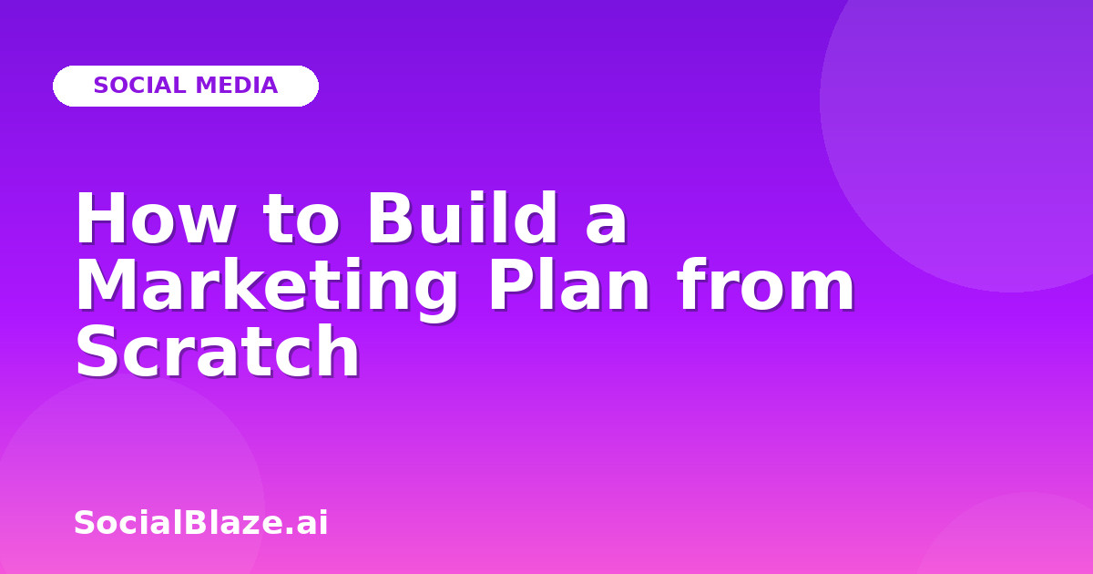 How to Build a Marketing Plan from Scratch