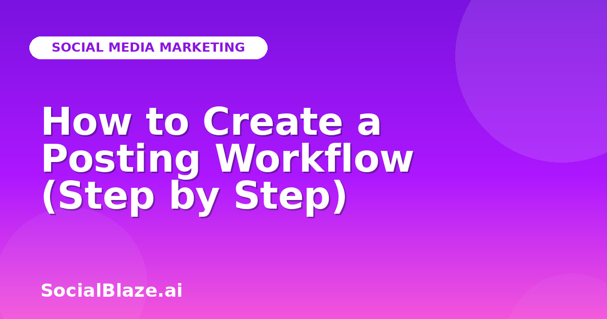How to Create a Posting Workflow (Step by Step)