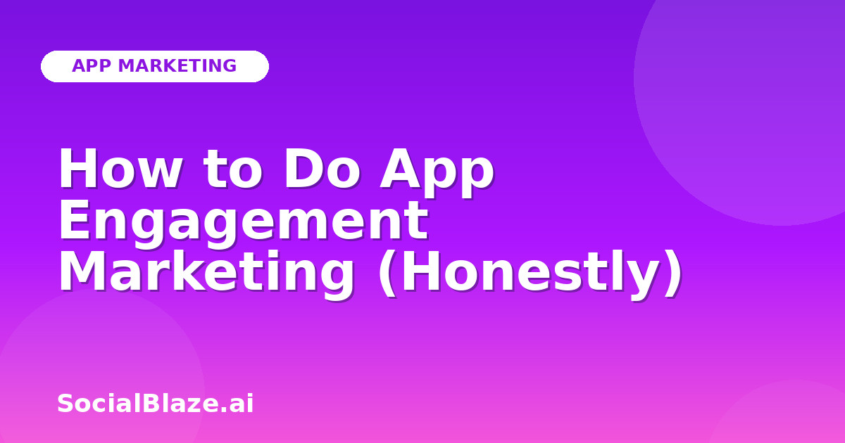 How to Do App Engagement Marketing (Honestly)