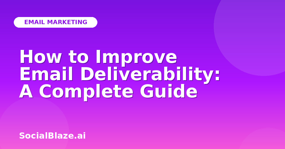 How to Improve Email Deliverability: A Complete Guide