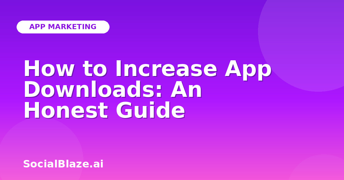 How to Increase App Downloads: An Honest Guide
