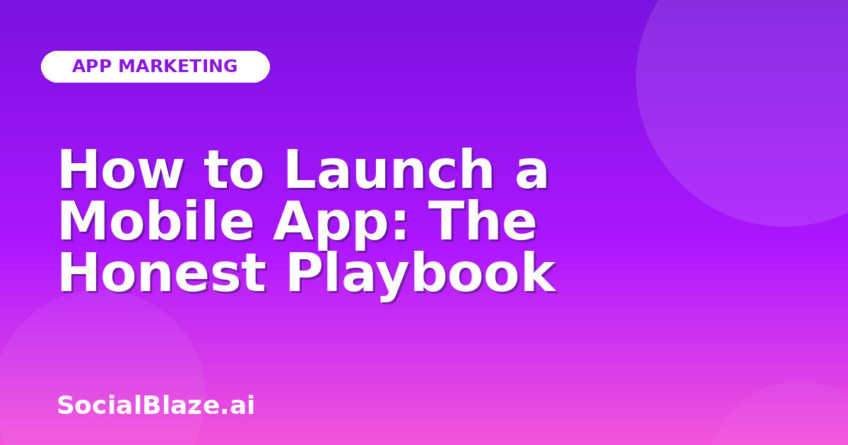 How to Launch a Mobile App: The Honest Playbook