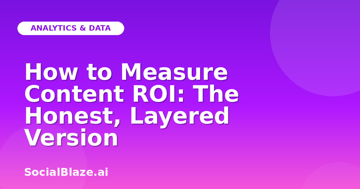 How to Measure Content ROI: The Honest, Layered Version