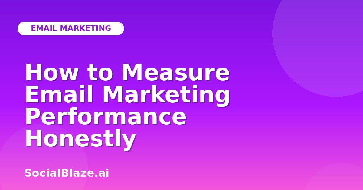 How to Measure Email Marketing Performance Honestly