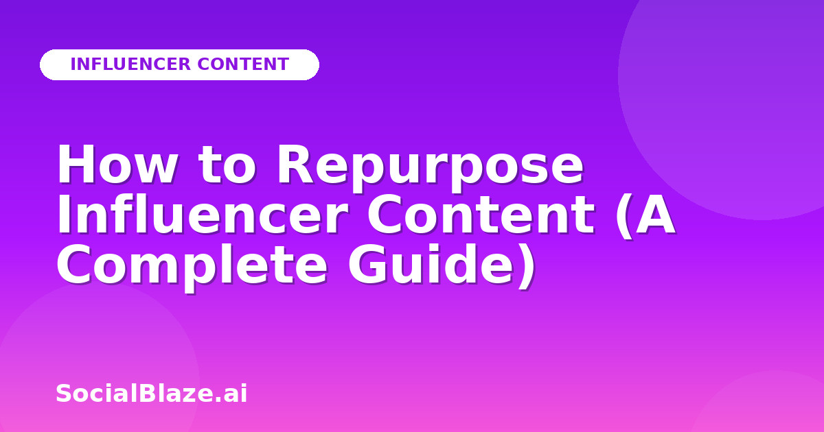 How to Repurpose Influencer Content (A Complete Guide)