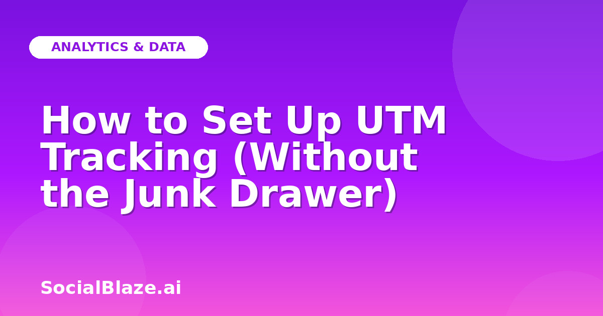 How to Set Up UTM Tracking (Without the Junk Drawer)