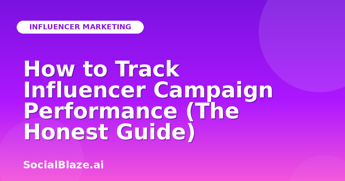 How to Track Influencer Campaign Performance (The Honest Guide)