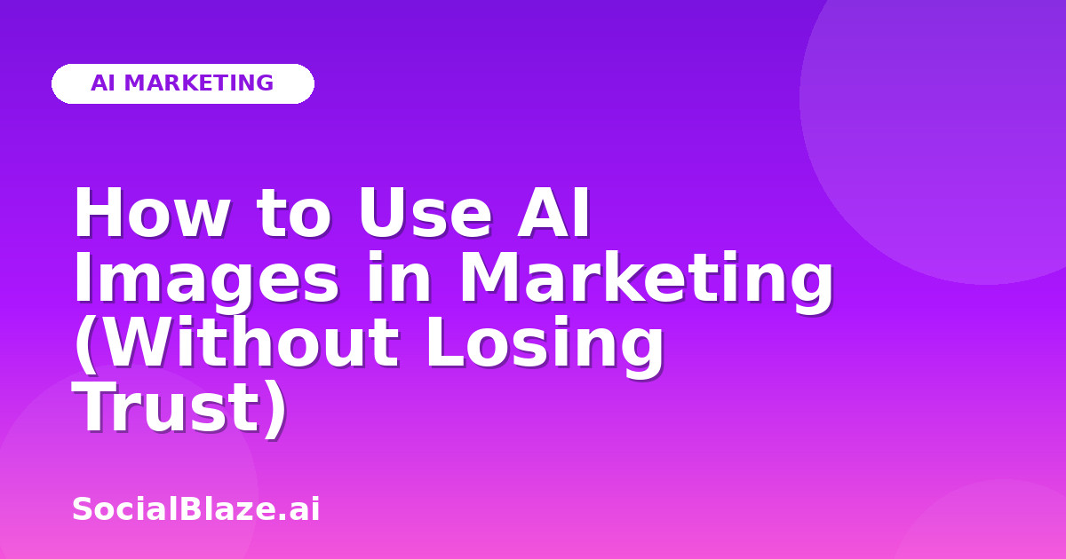 How to Use AI Images in Marketing (Without Losing Trust)