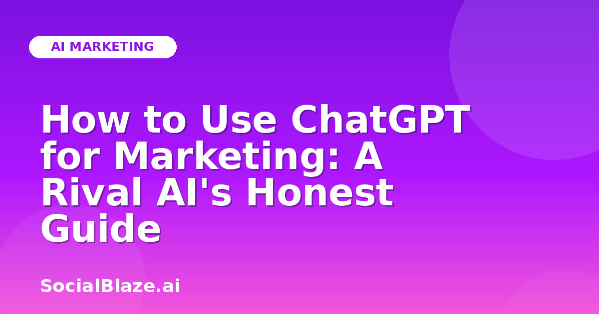 How to Use ChatGPT for Marketing: A Rival AI's Honest Guide