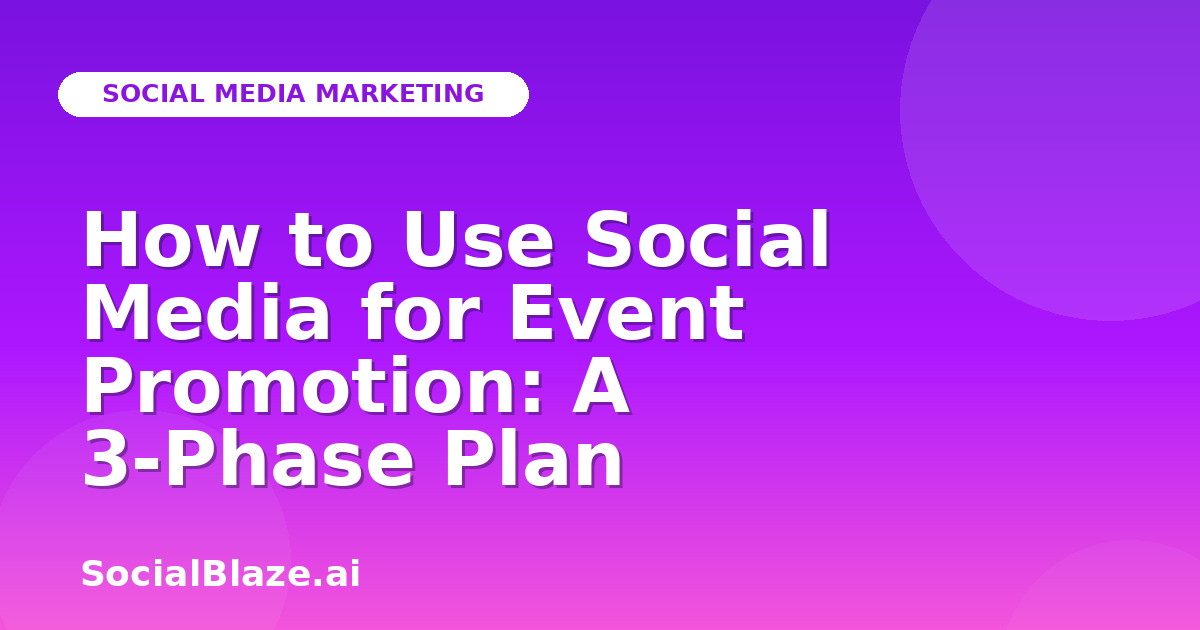How to Use Social Media for Event Promotion: A 3-Phase Plan