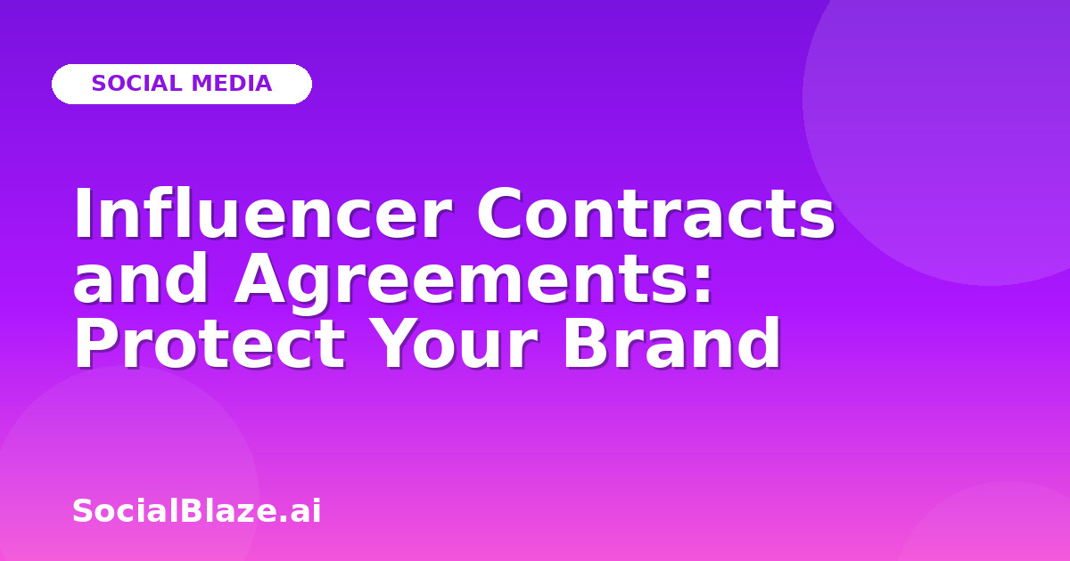Influencer Contracts and Agreements: Protect Your Brand