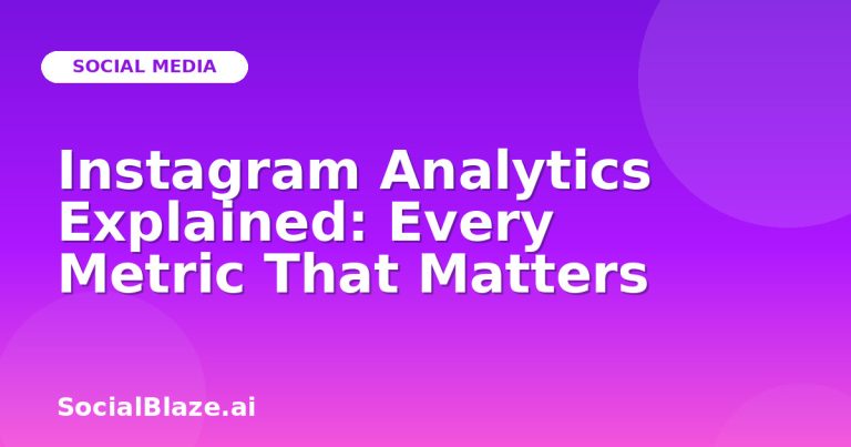 Instagram Analytics Explained: Every Metric That Matters