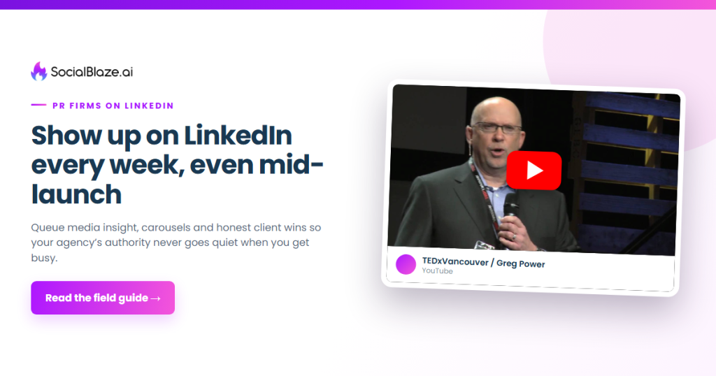 LinkedIn Post Scheduler pour les entreprises de relations publiques