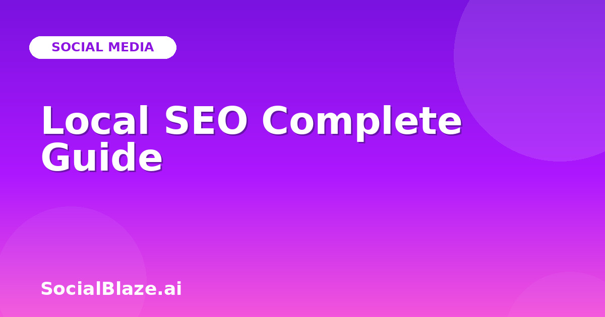 Local SEO Complete Guide