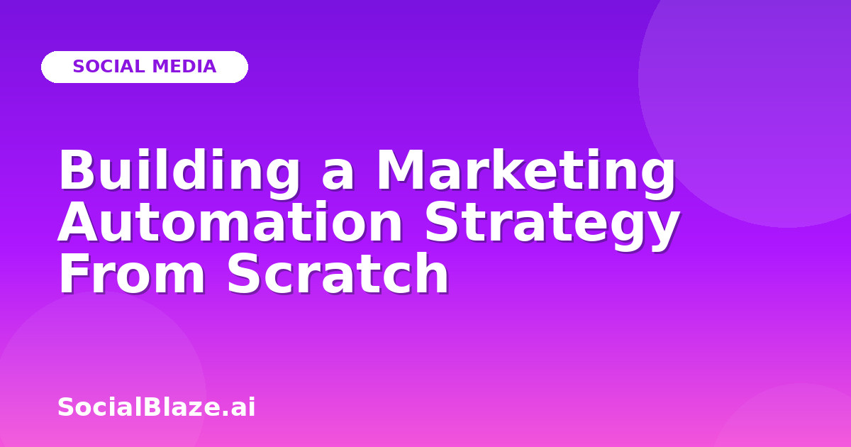 Building a Marketing Automation Strategy From Scratch