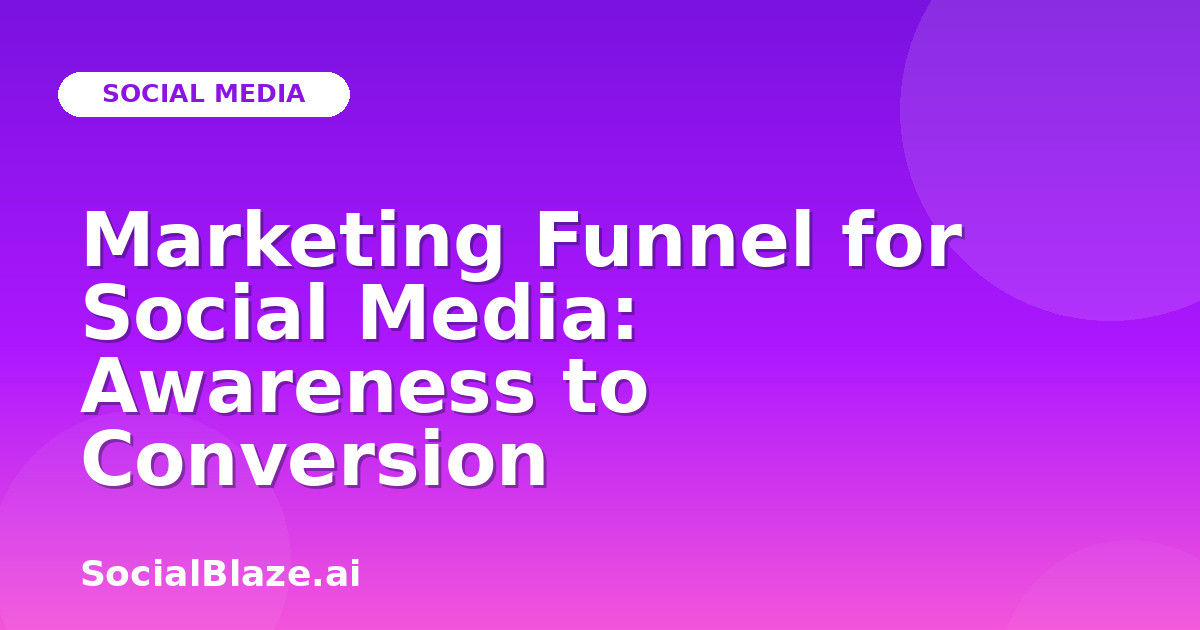Marketing Funnel for Social Media: Awareness to Conversion