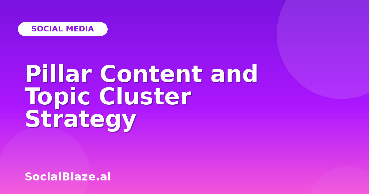 Pillar Content and Topic Cluster Strategy