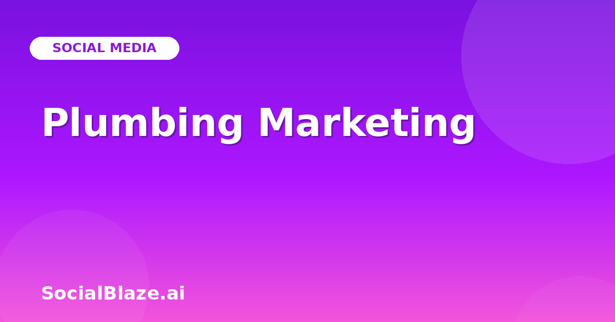 Plumbing Marketing