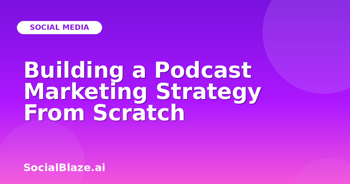 Building a Podcast Marketing Strategy From Scratch