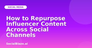 How to Repurpose Influencer Content Across Social Channels