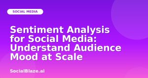 Sentiment Analysis for Social Media: Understand Audience Mood at Scale