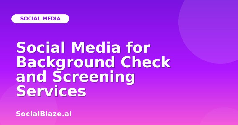 Social Media For Background Check And Screening Services