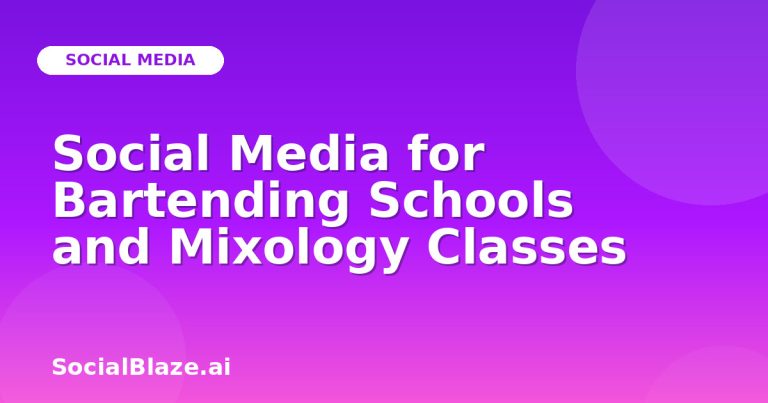 Social Media For Bartending Schools And Mixology Classes