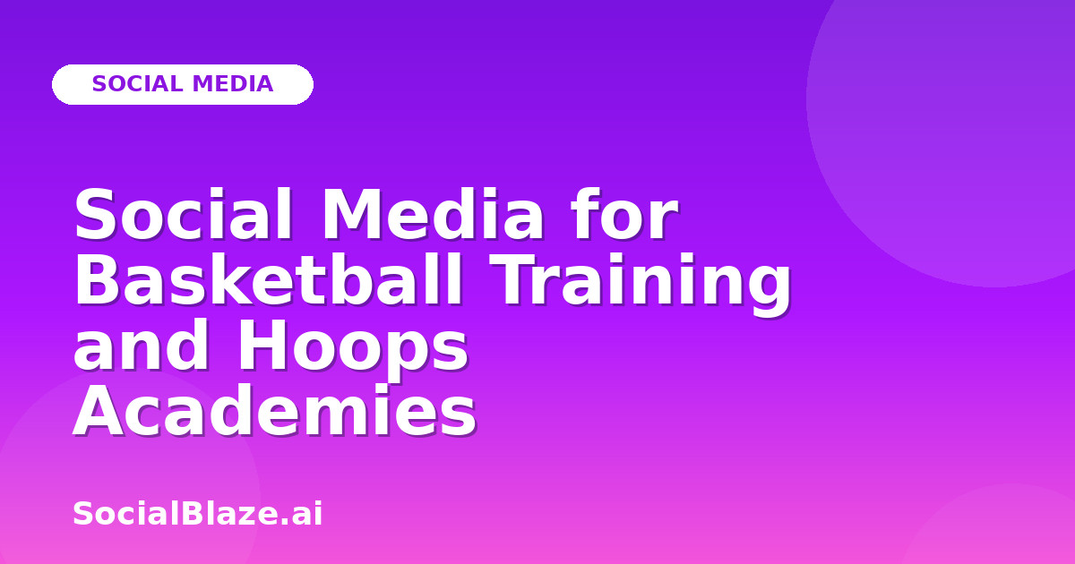 Social Media for Basketball Training and Hoops Academies