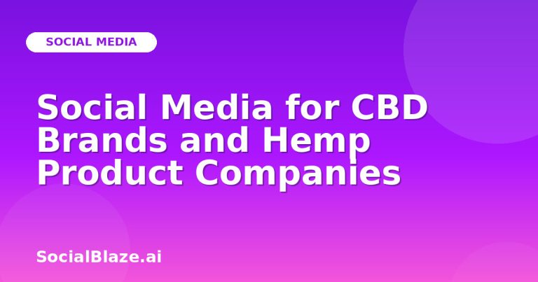 Social Media For Cbd Brands And Hemp Product Companies