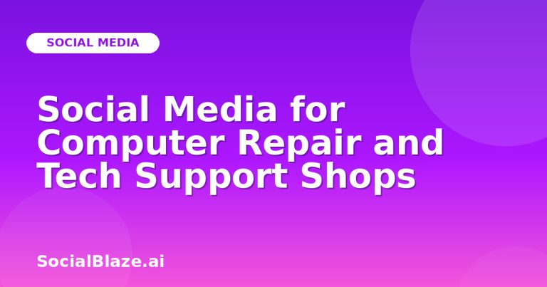 Social Media For Computer Repair And Tech Support Shops