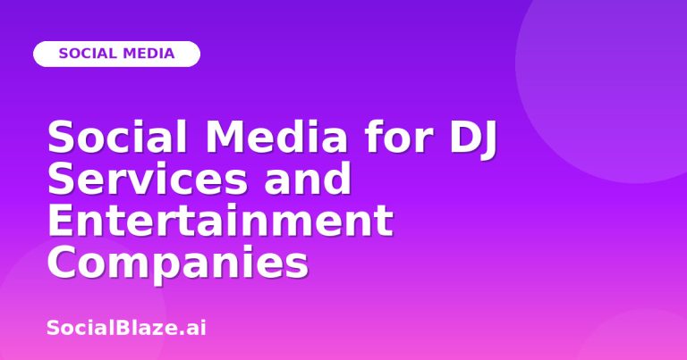 Social Media For Dj Services And Entertainment Companies Social Media For Dj Services And Entertainment Companies