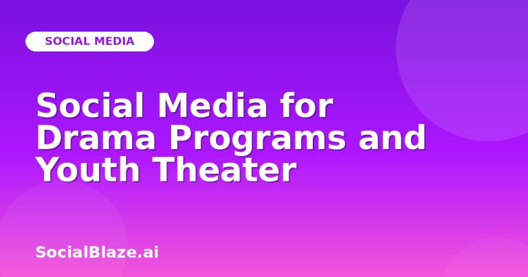 Social Media For Drama Programs And Youth Theater