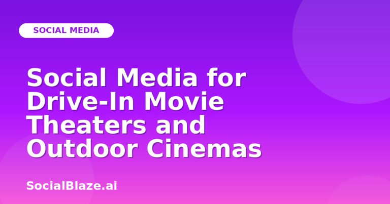 Social Media For Drive-In Movie Theaters And Outdoor Cinemas