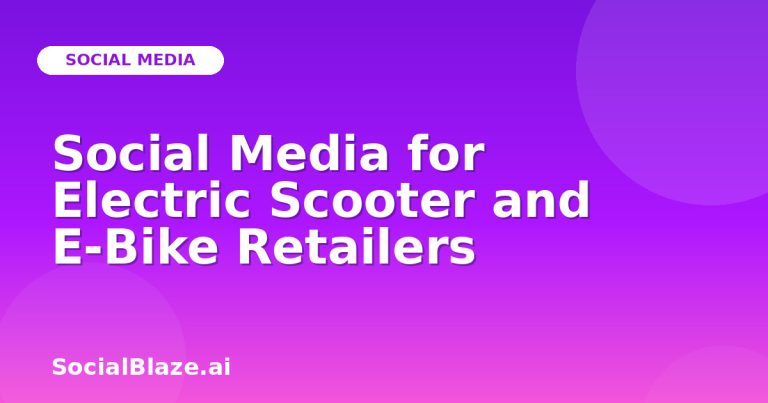 Social Media For Electric Scooter And E-Bike Retailers