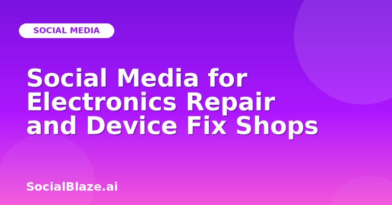 Social Media For Electronics Repair And Device Fix Shops