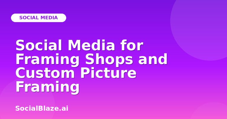 Social Media For Framing Shops And Custom Picture Framing