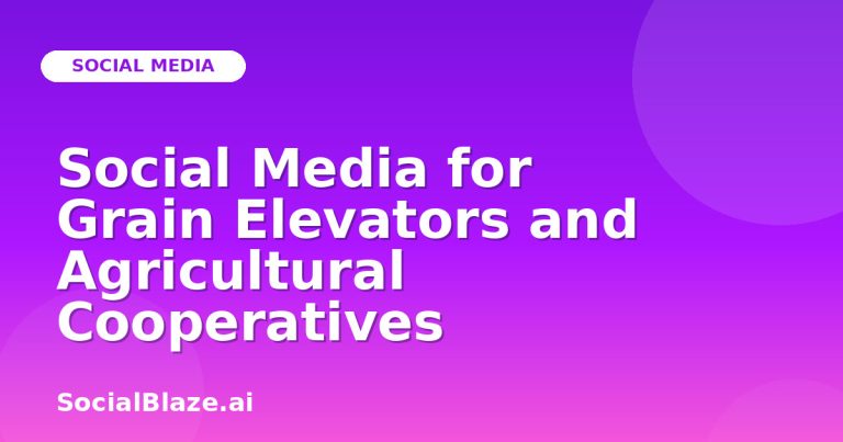 Social Media For Grain Elevators And Agricultural Cooperatives Social Media For Grain Elevators And Agricultural Cooperatives